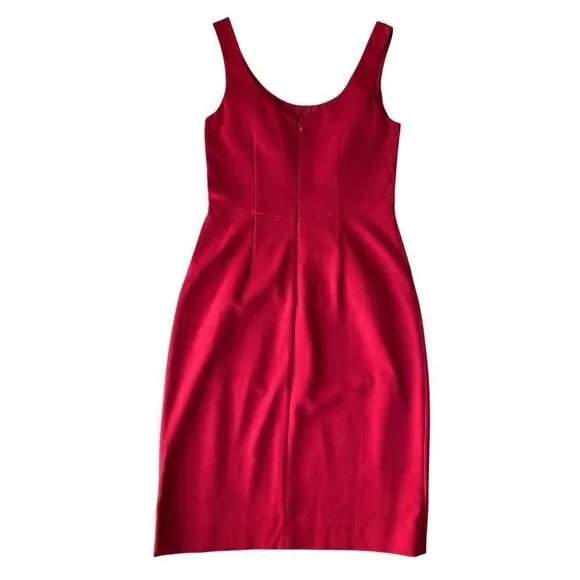 Diane von Furstenberg Red Geovana Sheath Sleeveless Dress Size 2 - Picture 8 of 13